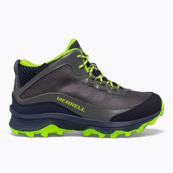 Merrell Canada Moab Speed Mid Waterproof-Navy/Grey/Lime