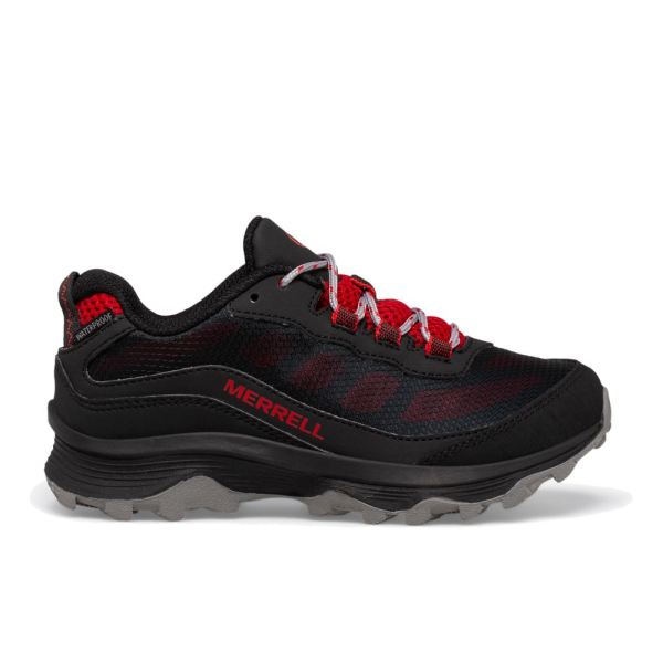 Merrell Canada Moab Speed Low Waterproof-Grey/Black/Red - Click Image to Close