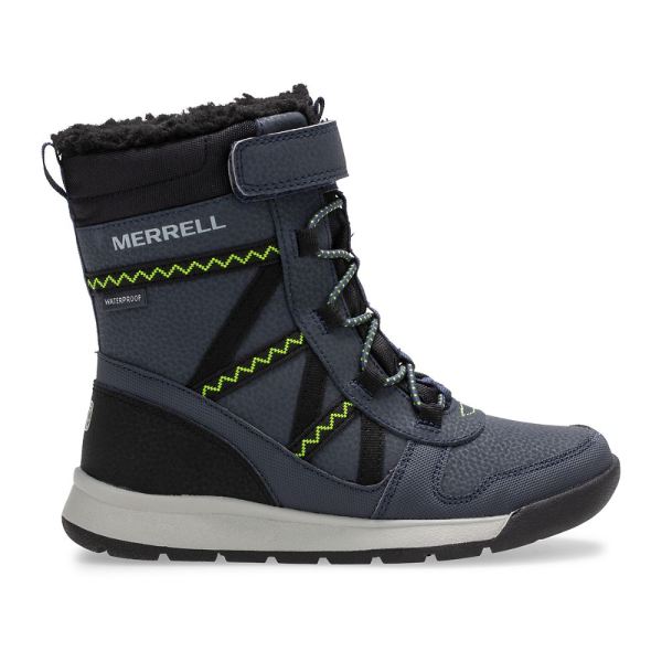 Merrell Canada Snow Crush 2.0 Waterproof Boot-Navy/Lime - Click Image to Close