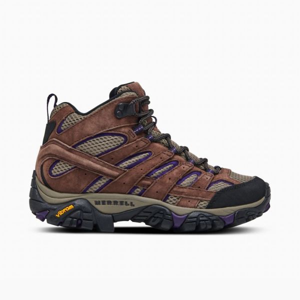 Merrell Canada Moab 2 Mid Ventilator Wide Width-Bracken/Purple - Click Image to Close