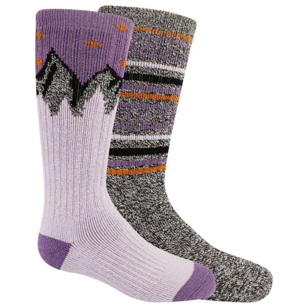 Merrell Canada Brushed Crew Sock 2-pack-Purple