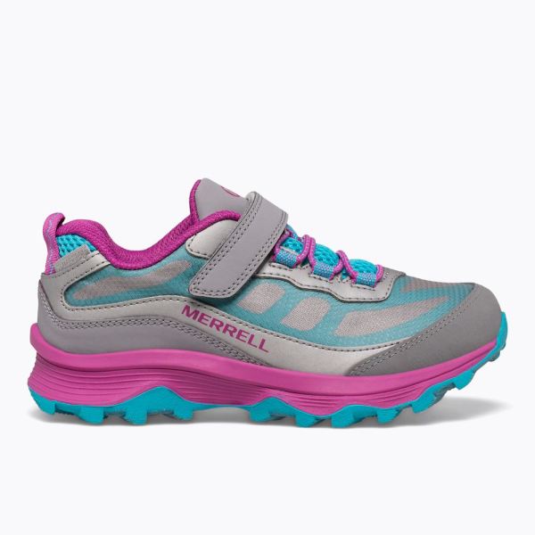 Merrell Canada Moab Speed Low A/C Waterproof-Grey/Silver/Turquoise - Click Image to Close