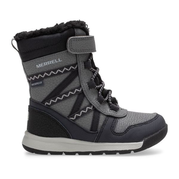 Merrell Canada Snow Crush 2.0 Waterproof Jr. Boot-Black/Grey - Click Image to Close