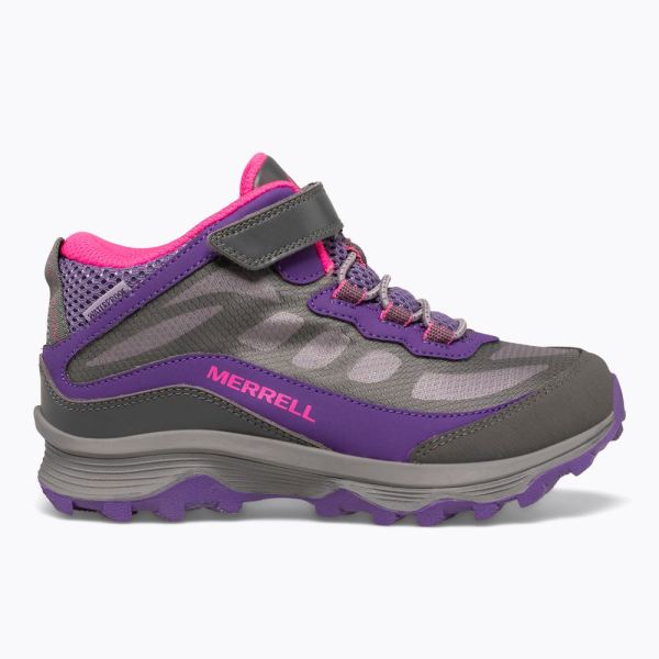 Merrell Canada Moab Speed Mid A/C Waterproof-Grey/Pink/Purple - Click Image to Close