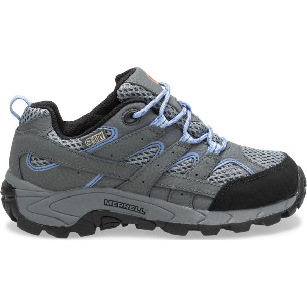 Merrell Canada Moab 2 Low Lace Waterproof Sneaker-Grey/Periwinkle - Click Image to Close