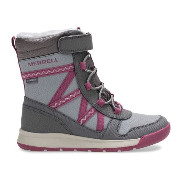 Merrell Canada Snow Crush 2.0 Waterproof Boot-Grey/Berry - Click Image to Close