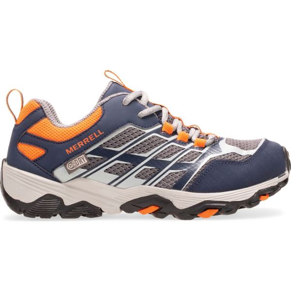 Merrell Canada Moab FST Low Waterproof Shoes-Navy/Grey/Orange - Click Image to Close