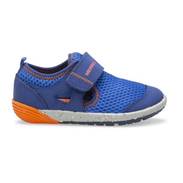 Merrell Canada Bare Steps® H2O Sneaker-Blue/Orange - Click Image to Close