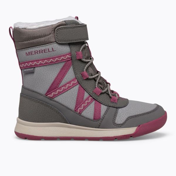 Merrell Canada Snow Crush 2.0 Waterproof Boot-Grey/Berry - Click Image to Close