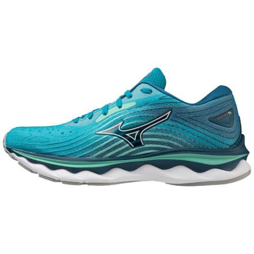 MIZUNO WOMEN'S WAVE SKY 6 RUNNING SHOE-ENAMEL BLUE-WHITE (EB00) | CANADA OUTLET