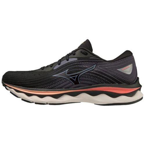 MIZUNO WOMEN'S WAVE SKY 6 RUNNING SHOE-BLACK-QUICKSILVER (90QS) | CANADA OUTLET