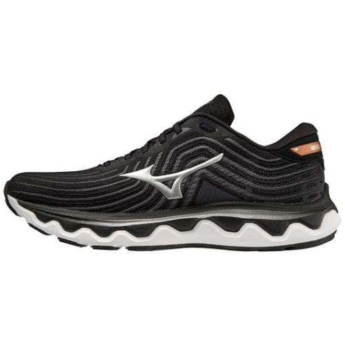 MIZUNO MEN'S WAVE HORIZON 6 RUNNING SHOE-BLACK-SILVER (9073) | CANADA OUTLET