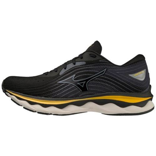 MIZUNO MEN'S WAVE SKY 6 2E RUNNING SHOE-BLACK-TRADEWINDS (909T) | CANADA OUTLET