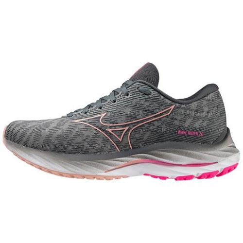 MIZUNO PROJECT ZERO WAVE RIDER 26 WOMEN'S RUNNING SHOE-ULTIMATE GREY-PEACH BUD | CANADA OUTLET