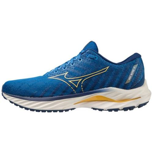 MIZUNO MEN'S WAVE INSPIRE 19 RUNNING SHOE-SNORKEL BLUE-PALE MARIGOLD (SK2B) | CANADA OUTLET