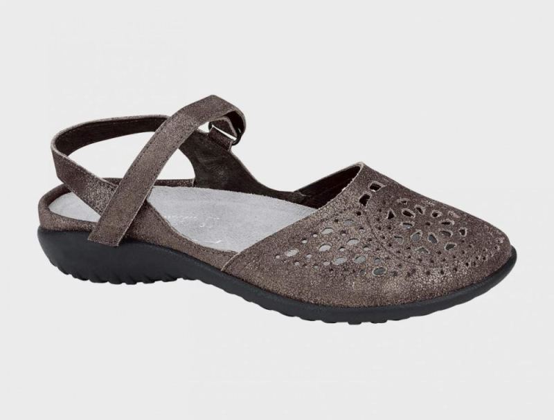 Naot | Arataki-Gray Shimmer Leather - Click Image to Close