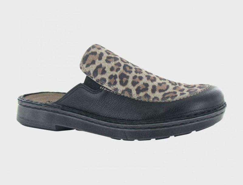 Naot | Procida-Soft Black Lthr / Cheetah Suede - Click Image to Close