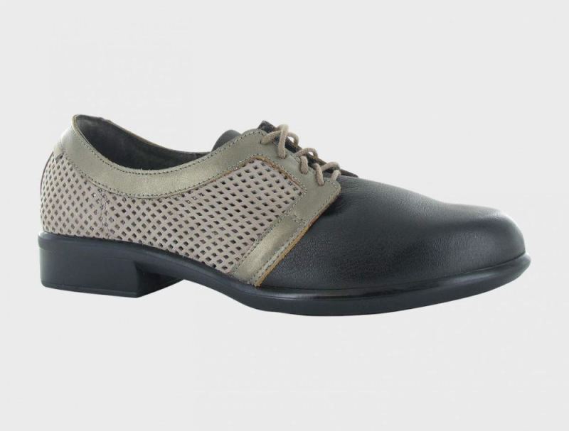 Naot | Buran-Perf. Stone Nubuck / Soft Black Lthr / Pewter Lthr / Glass Silver / Stone Nubuck