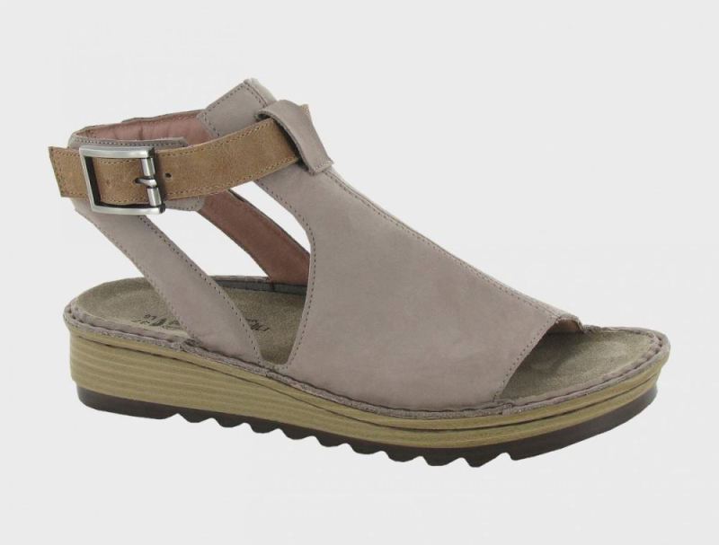 Naot | Verbena-Stone Nubuck / Latte Brown Lthr - Click Image to Close