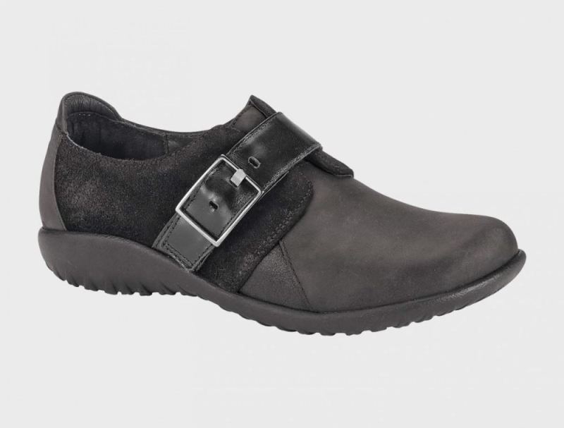 Naot | Tane-Oily Coal / Black Suede / Black Madras / Shiny Black