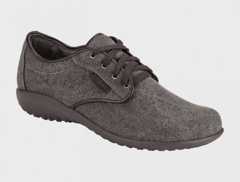 Naot | Tiaki-Gray Material / Black Raven Lthr - Click Image to Close