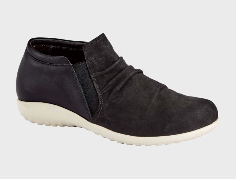 Naot | Terehu-Black Velvet Nubuck / Black Raven Lthr - Click Image to Close