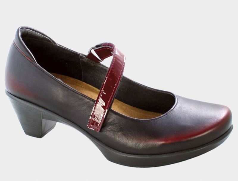 Naot | Muse-Volcanic Red / Beet Red Patent Leather - Click Image to Close