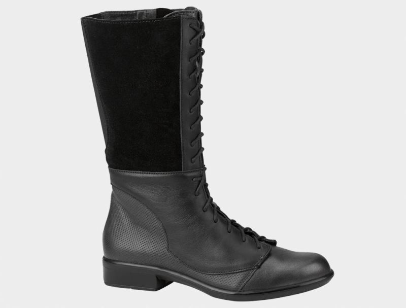 Naot | Tide-Jet Black / Dot / Black Nubuck / Metal Rd - Click Image to Close