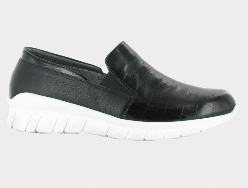 Naot | Titan-Black Croc Lthr / Soft Black Lthr / Black Luster Lthr