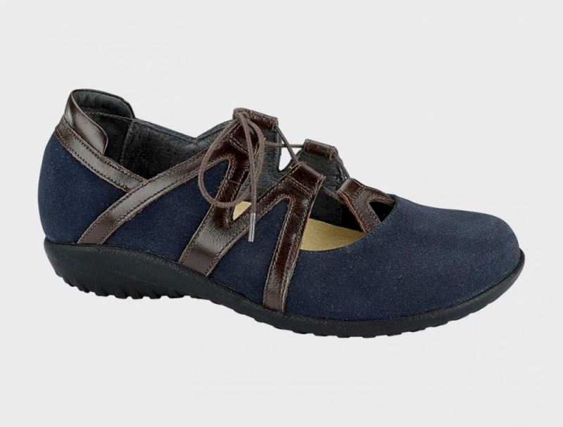 Naot | Timu-Blue Velvet Suede / Walnut Lthr - Click Image to Close