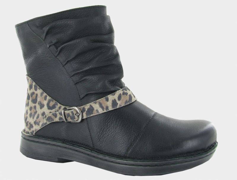 Naot | Lorca-Soft Black Lthr / Cheetah Suede