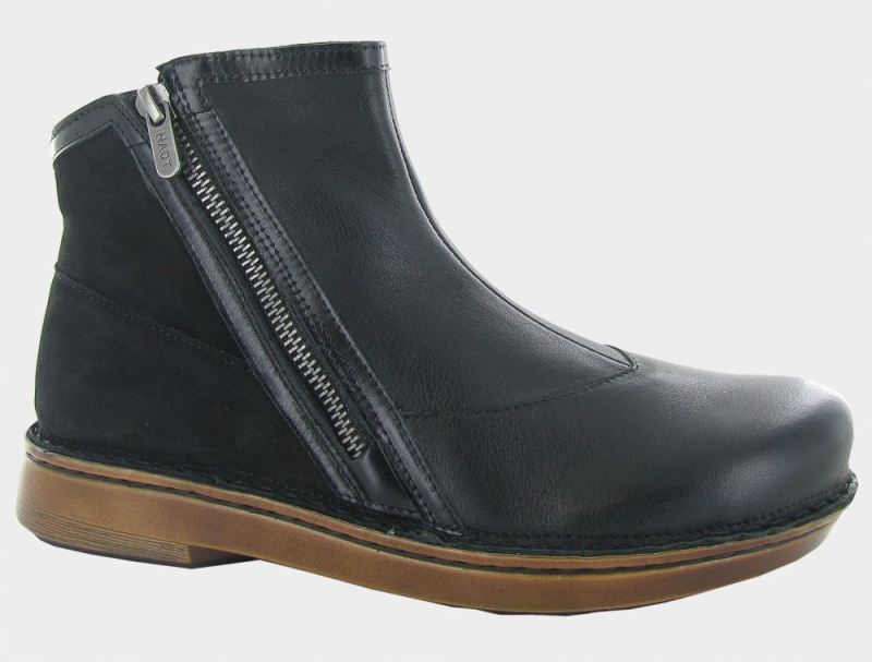 Naot | Spello-Soft Black Lthr / Black Madras Lthr / Black Velvet Nubuck