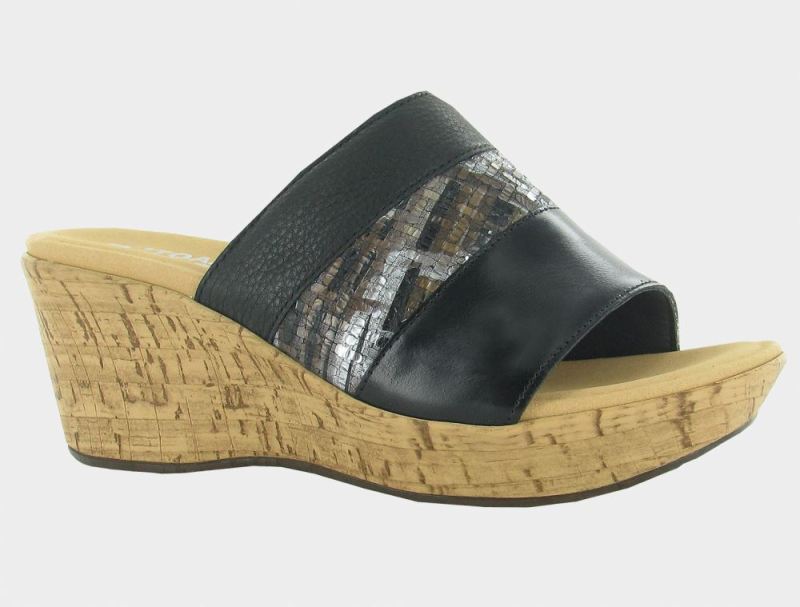 Naot | Tiki-Black Madras Lthr / Mixed Metallic Lthr / Soft Black Lthr