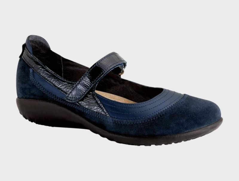 Naot | Kirei Wide-Polar Sea / Blue Velvet / Navy Patent