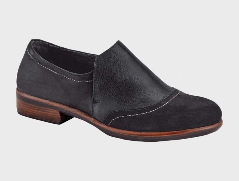 Naot | Angin-Black Velvet Nubuck / Soft Black Lthr / Oily Coal Nubuck - Click Image to Close