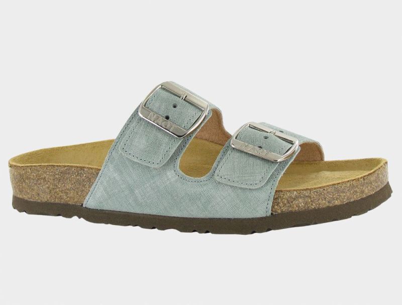 Naot | Santa Barbara Womens-Teal Linen Lthr