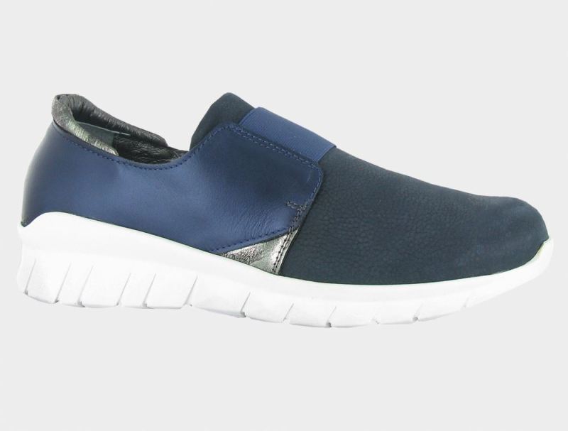 Naot | Intrepid-Navy Velvet Nubuck / Polar Sea Lthr / Metallic Onyx Lthr - Click Image to Close