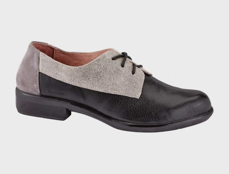 Naot | Kedma-Soft Black Lthr / Speckled Beige Lthr / Smoke Gray Nubuck