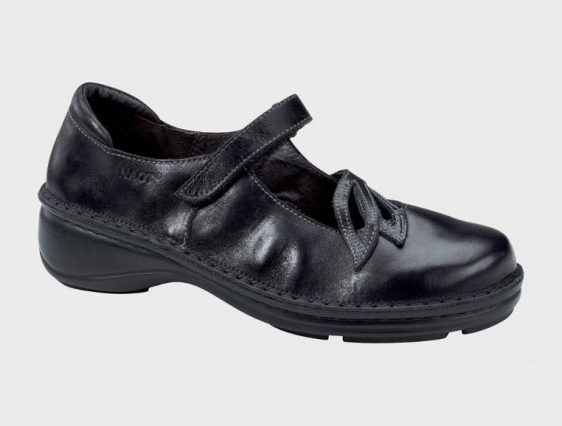 Naot | Primrose-Black Madras / Black Patent Lthr - Click Image to Close