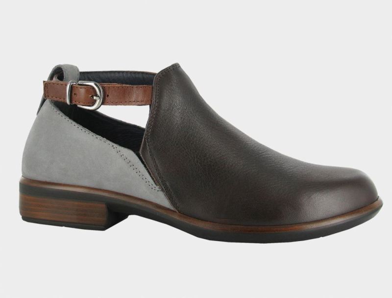 Naot | Kamsin-Soft Brown Lthr / Smoke Gray Nubuck / Soft Maple Lthr - Click Image to Close