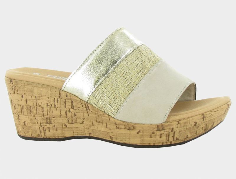 Naot | Tiki-Beige Nubuck / Gold Jute / Radiant Gold Lthr - Click Image to Close