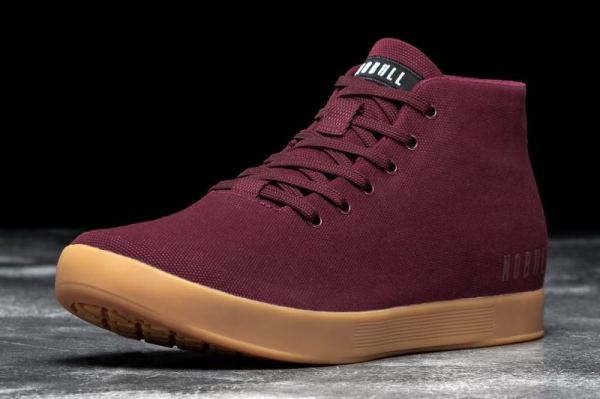 NOBULL MEN'S SHOES CABERNET GUM CANVAS MID TRAINER | STYLISH OUTLET