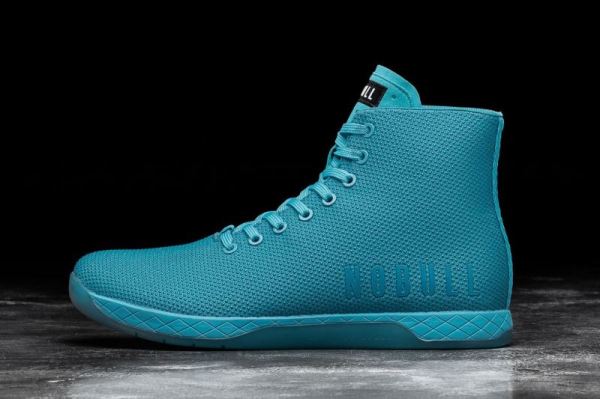 NOBULL MEN'S SHOES HIGH-TOP NEON BLUE TRAINER | STYLISH OUTLET - Click Image to Close