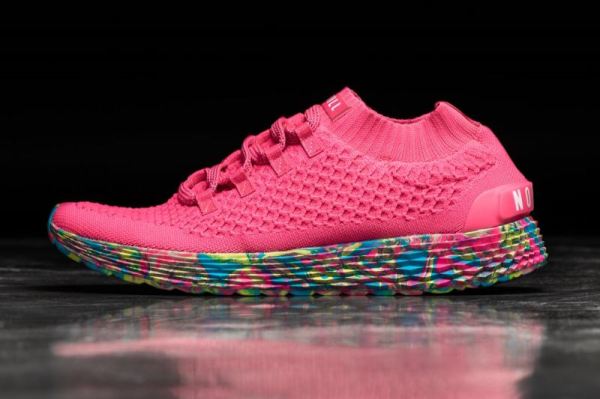 NOBULL MEN'S SHOES NEON PINK SWIRL KNIT RUNNER | STYLISH OUTLET - Click Image to Close