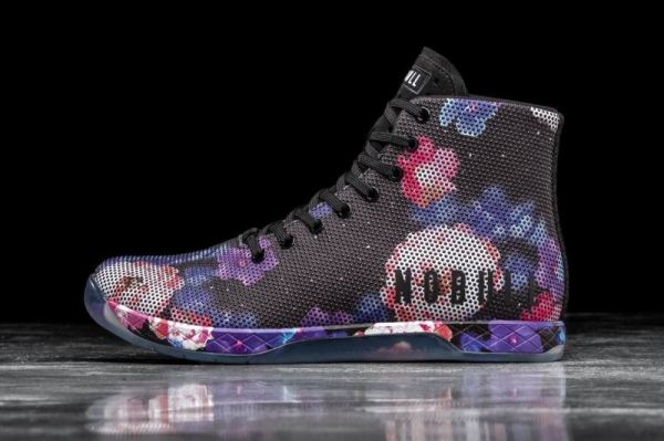 NOBULL MEN'S SHOES HIGH-TOP SPACE FLORAL TRAINER | STYLISH OUTLET - Click Image to Close