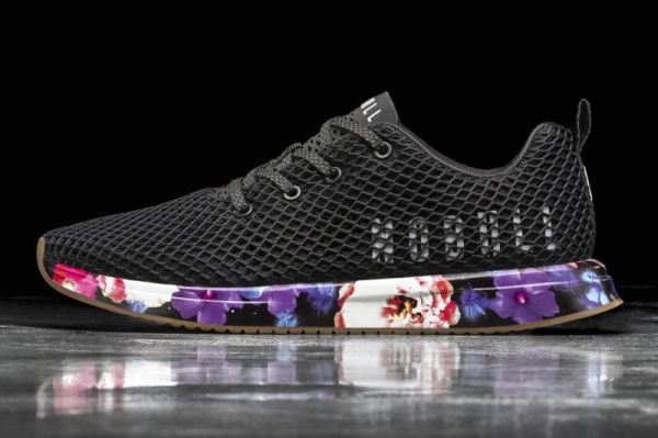 NOBULL MEN'S SHOES BLACK SPACE FLORAL MESH RUNNER | STYLISH OUTLET - Click Image to Close