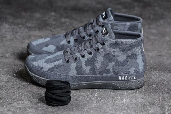 NOBULL MEN'S SHOES DARK CAMO CANVAS MID TRAINER | STYLISH OUTLET