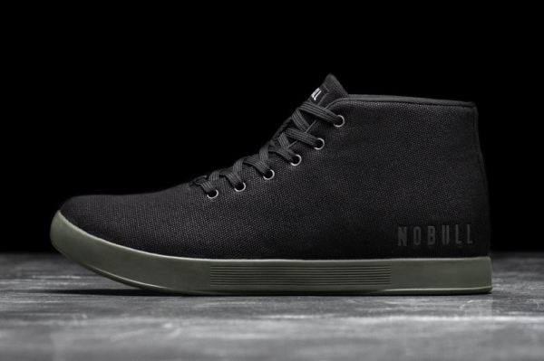 NOBULL MEN'S SHOES BLACK IVY CANVAS MID TRAINER | STYLISH OUTLET