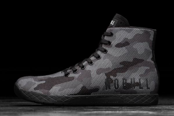 NOBULL MEN'S SHOES HIGH-TOP BLACK CAMO TRAINER | STYLISH OUTLET - Click Image to Close