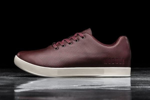 NOBULL MEN'S SHOES BURGUNDY LEATHER TRAINER | STYLISH OUTLET